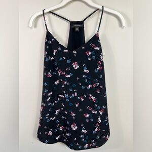 Banana Republic black with pink and blue floral tank, extra small